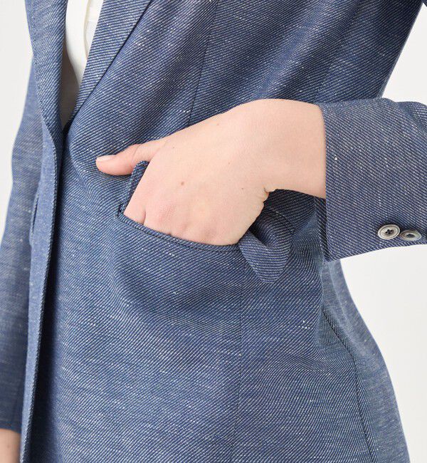 TOMORROWLAND collection「サマーカルゼ セミピークドラペルジャケット」|テーラードジャケット|