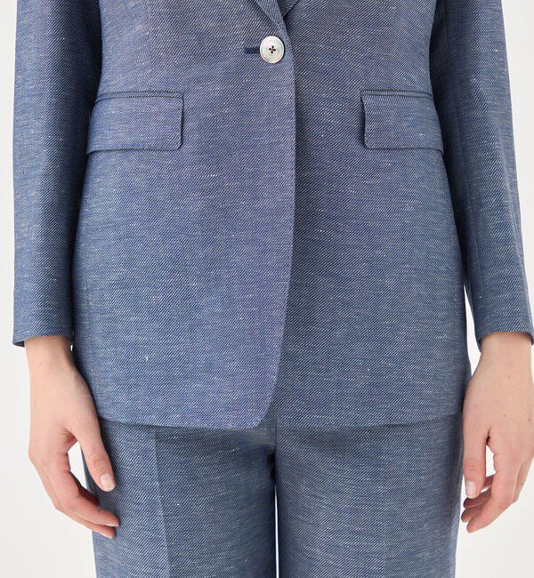 TOMORROWLAND collection「サマーカルゼ セミピークドラペルジャケット」|テーラードジャケット|