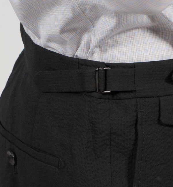 TOMORROWLAND MENS「コットンシアサッカー 2プリーツグルカスラックス」|スラックス|