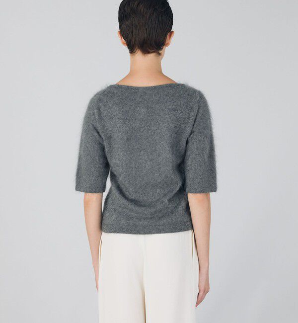 DES PRES「ピュアカシミヤファー Vネックプルオーバー」|ニット・セーター|