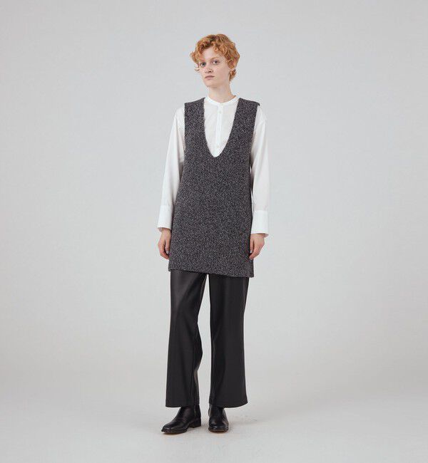 MACPHEE「ウールムリネ Vネックベスト」|ベスト・ジレ|