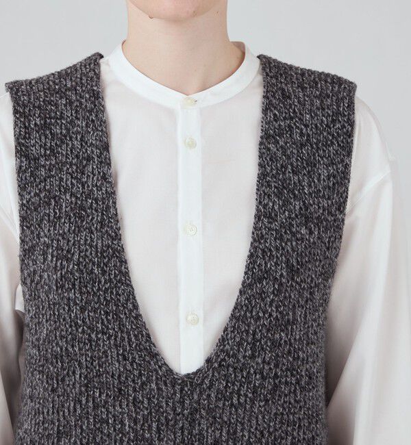 MACPHEE「ウールムリネ Vネックベスト」|ベスト・ジレ|