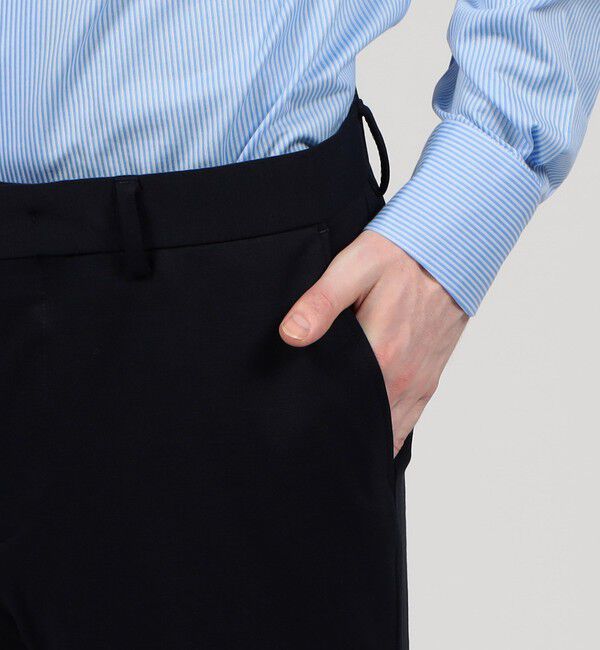 TOMORROWLAND MENS「ストレッチポンチ ノープリーツ スリムパンツ」|スラックス|