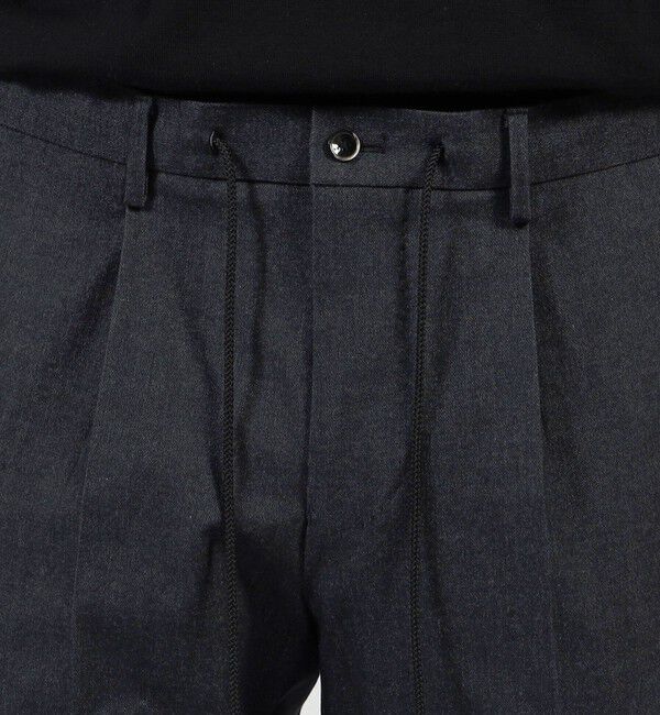 TOMORROWLAND MENS「コットンポリエステル モールスキン 1プリーツ イージースラックス」|スラックス|