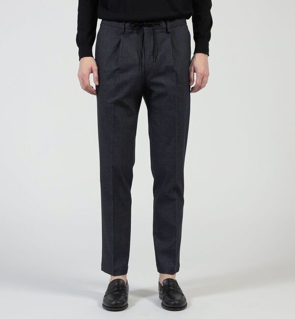 TOMORROWLAND MENS「コットンポリエステル モールスキン 1プリーツ イージースラックス」|スラックス|