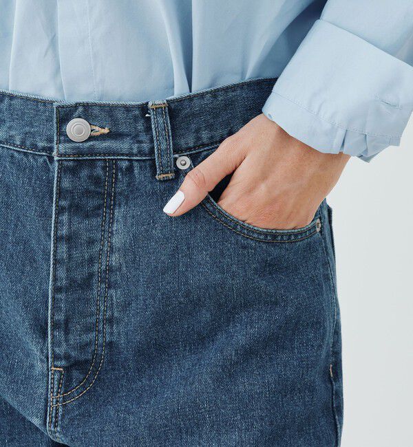 GALERIE VIE「ヴィンテージブルーデニム ロングヘムパンツ」|デニム|