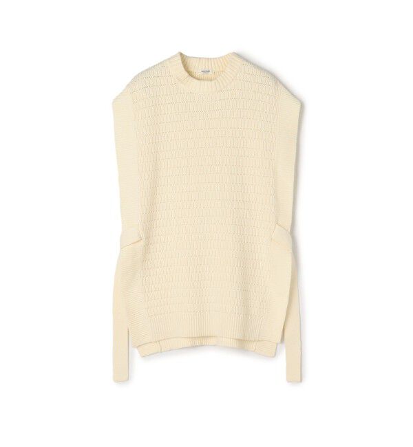 MACPHEE「ハイブリッドコットン クルーネックベスト」|ベスト・ジレ|11 ホワイト