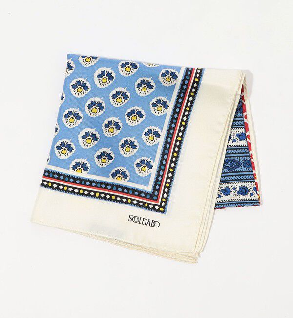 SOULEIADO「SOULEIAO シルクプリント ミニスカーフ」|バンダナ・スカーフ|