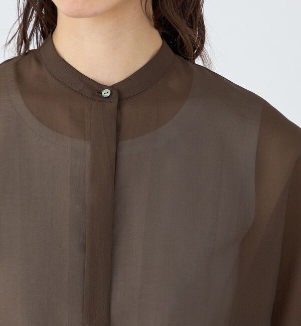 TOMORROWLAND collection「シアーオーガンジー シースルーブラウス」|シャツ・ブラウス|