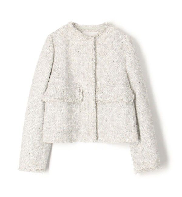 Ballsey「Lychee クルーネックジャケット」|ノーカラージャケット|12 ライトグレー系