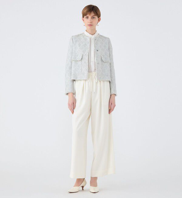 Ballsey「Lychee クルーネックジャケット」|ノーカラージャケット|