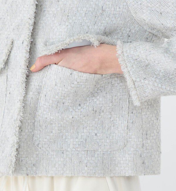 Ballsey「Lychee クルーネックジャケット」|ノーカラージャケット|