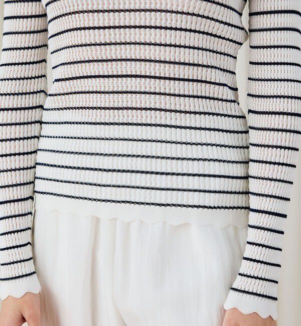 DES PRES「コットンアセテートリブ クルーネックプルオーバー」|ニット・セーター|