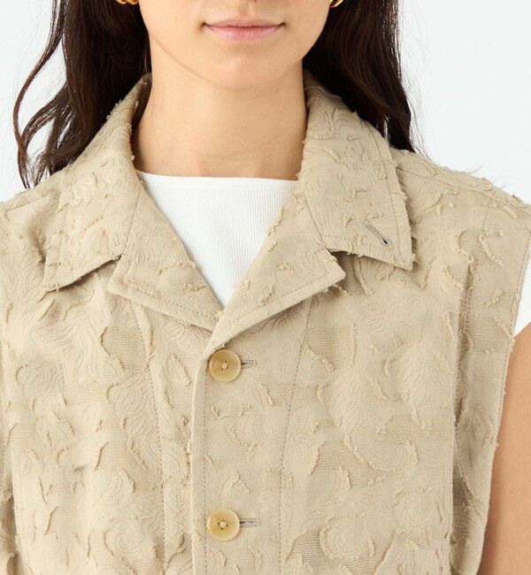 MACPHEE「メッシュカットジャカード ジレ」|ベスト・ジレ|