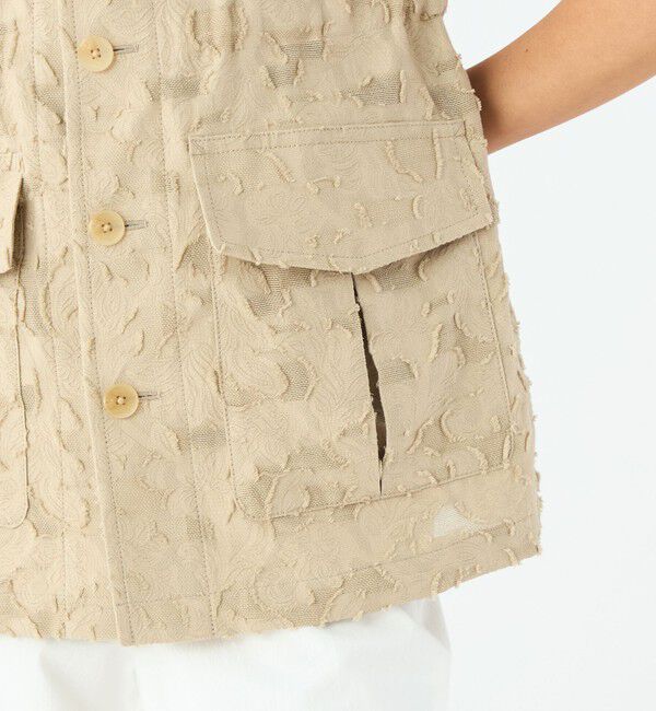 MACPHEE「メッシュカットジャカード ジレ」|ベスト・ジレ|