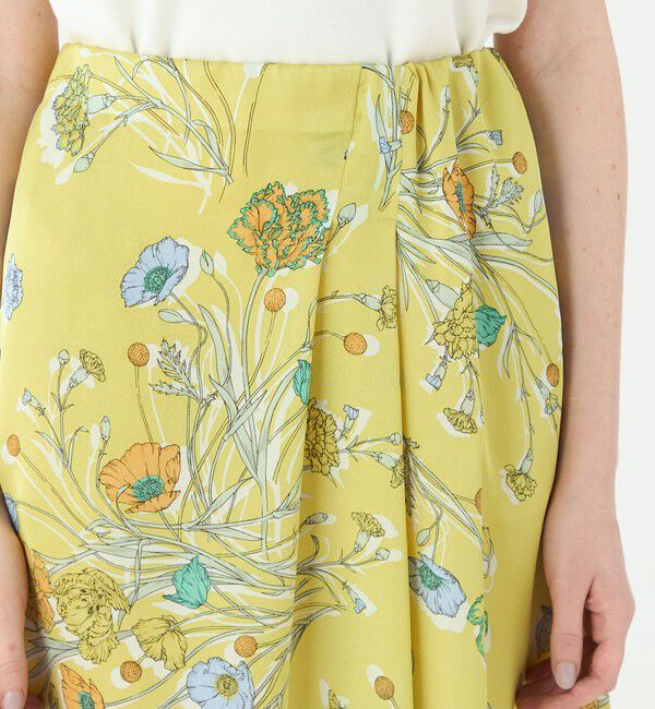 Ballsey「【別注】manipuri for Ballsey Collage Bloom アシンメトリータックスカート」|フレア|