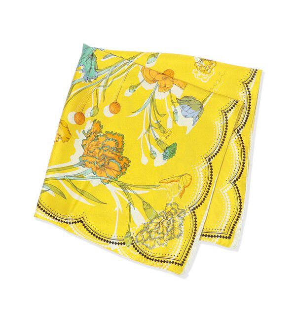 TOMORROWLAND GOODS「manipuri COLLAGE シルクスカーフ」|バンダナ・スカーフ|22 イエロー系