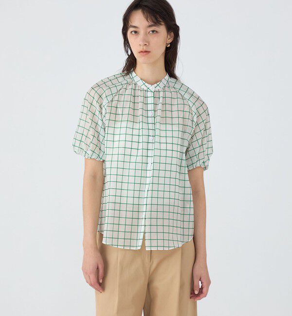 TOMORROWLAND collection「シアータッターソール ギャザーパフスリーブブラウス」|シャツ・ブラウス|