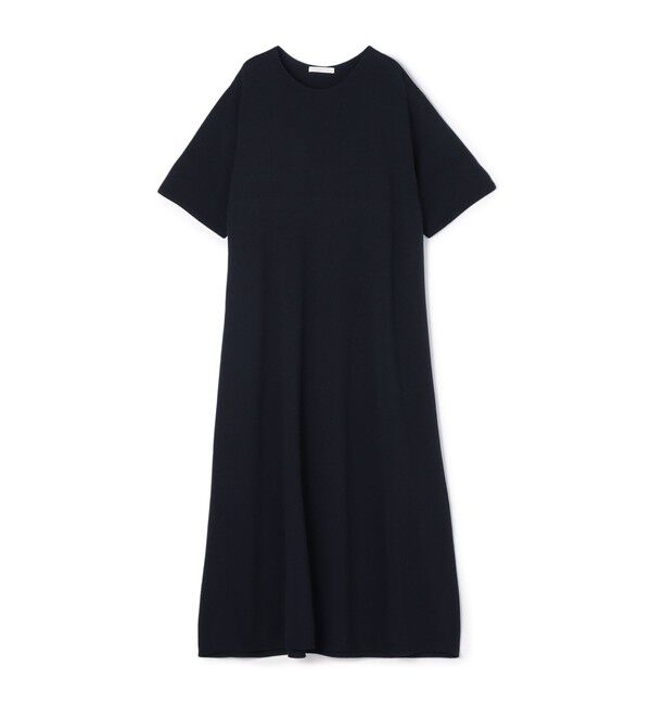 GALERIE VIE「ストレッチコットン ラウンドネックワンピース」|ワンピース|69 ネイビー