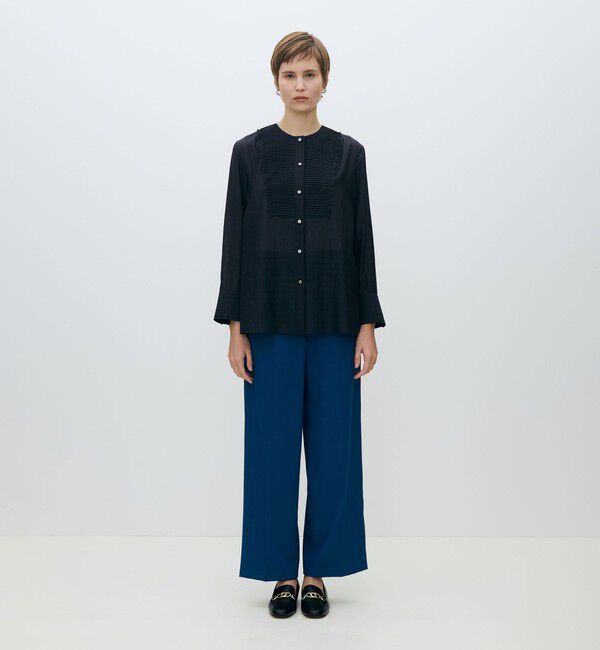 TOMORROWLAND collection「シアーハウンドトゥース ブザムシャツ」|シャツ・ブラウス|