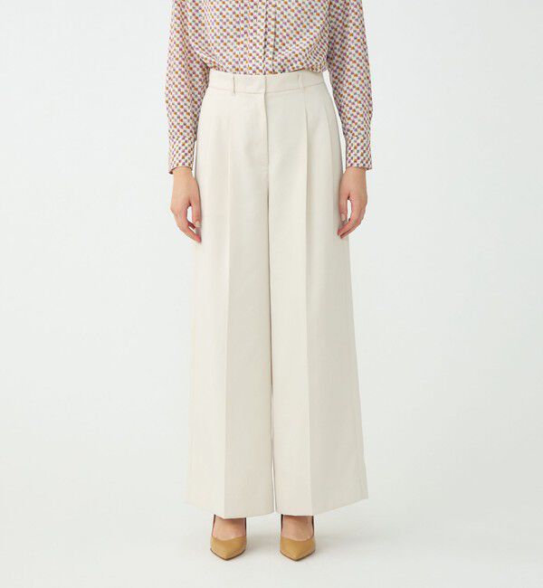 Ballsey「コットンライクサテン 2タックワイドパンツ」|その他|