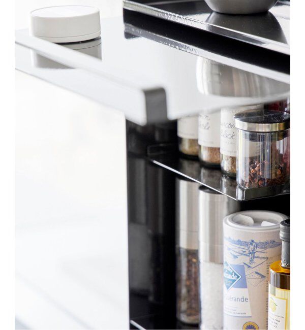 journal standard Furniture「《WEB限定予約》【tower/タワー】前が開く 隠せる調味料ラック」|食器・キッチングッズ|