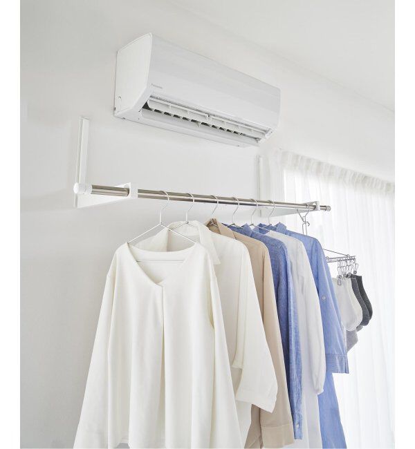 journal standard Furniture「《WEB限定》【tower/タワー】ウォール折り畳み物干し竿ホルダー2個組」|トイレタリー・ランドリーグッズ|