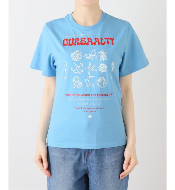JOINT WORKS「OURSAALTY / アワーソルティ Ocean keeper T-shirt」|Tシャツ・カットソー|ブルー A