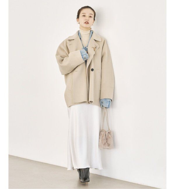 IENA「《追加3》ダブルサテンスカート」|スカート|