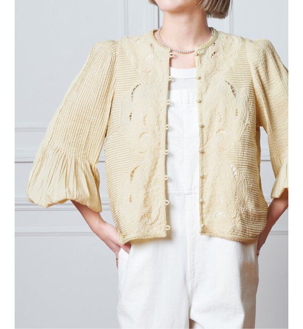 IENA LA BOUCLE「《追加》IENA LA BOUCLE ピンタック刺繍ブラウス2」|シャツ・ブラウス|