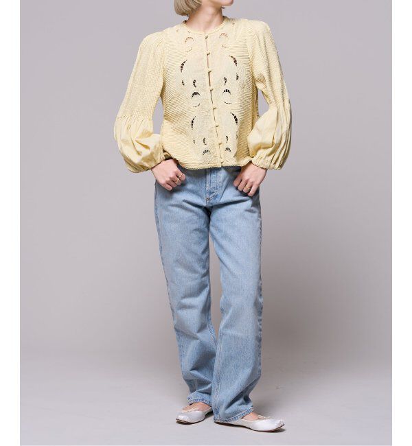 IENA LA BOUCLE「《追加》IENA LA BOUCLE ピンタック刺繍ブラウス2」|シャツ・ブラウス|