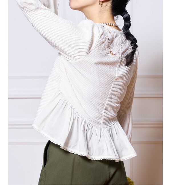 IENA LA BOUCLE「《追加》IENA LA BOUCLE ピンタック刺繍ブラウス2」|シャツ・ブラウス|