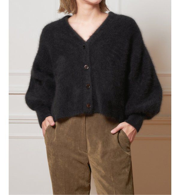 IENA LA BOUCLE「IENA LA BOUCLE ファーニットカーディガン」|カーディガン|