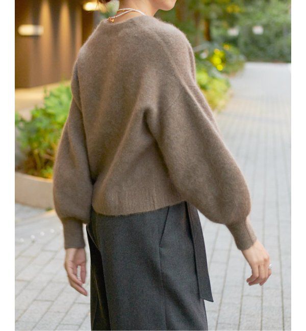 IENA LA BOUCLE「IENA LA BOUCLE ファーニットカーディガン」|カーディガン|