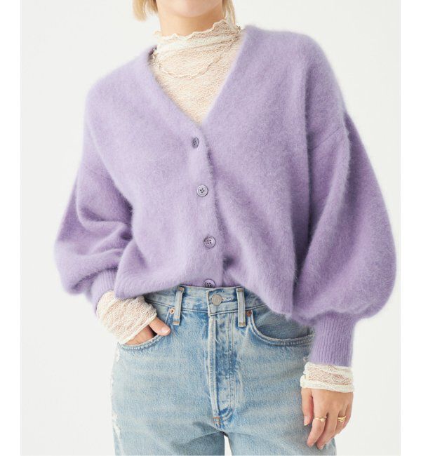 IENA LA BOUCLE「IENA LA BOUCLE ファーニットカーディガン」|カーディガン|