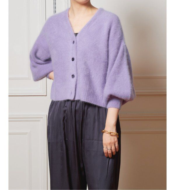 IENA LA BOUCLE「IENA LA BOUCLE ファーニットカーディガン」|カーディガン|