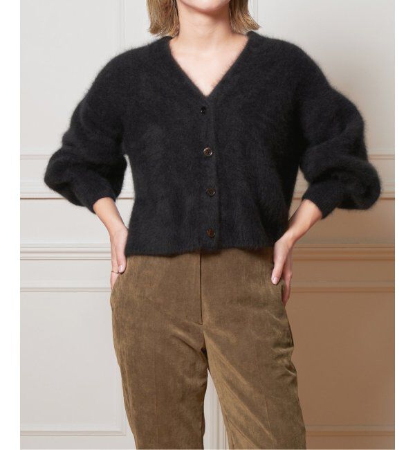 IENA LA BOUCLE「IENA LA BOUCLE ファーニットカーディガン」|カーディガン|