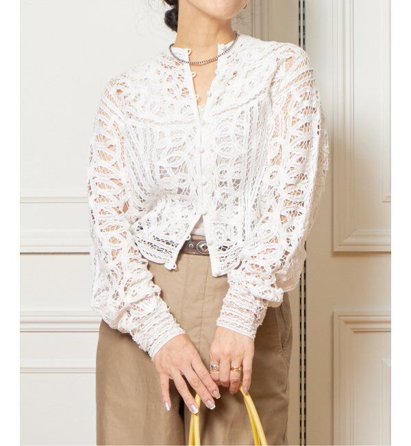IENA LA BOUCLE「《追加》IENA LA BOUCLE バテンレースブラウス」|シャツ・ブラウス|