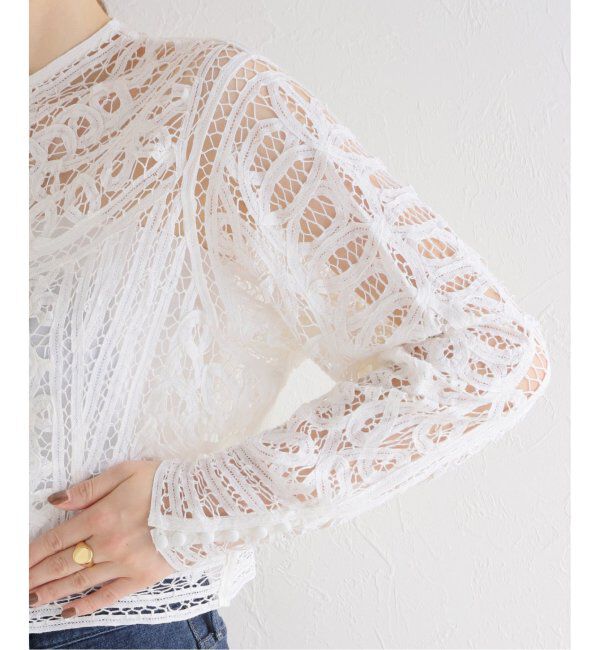 IENA LA BOUCLE「《追加》IENA LA BOUCLE バテンレースブラウス」|シャツ・ブラウス|