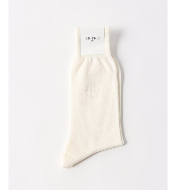 EDIFICE「ハイゲージスムース ソックス」|ソックス|ホワイト