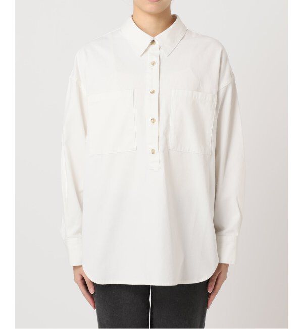 JOURNAL STANDARD relume「《追加》デニムプルオーバーシャツ/ホワイト」|シャツ・ブラウス|