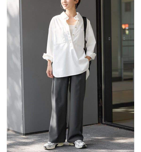 JOURNAL STANDARD relume「《追加》デニムプルオーバーシャツ/ホワイト」|シャツ・ブラウス|