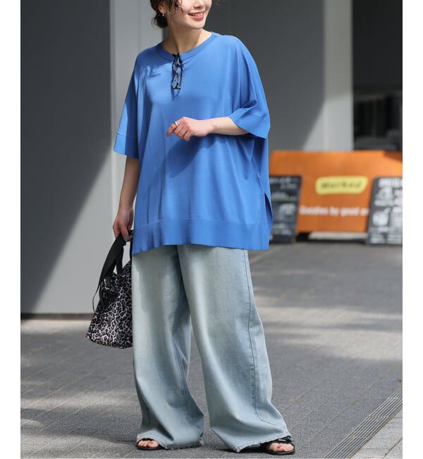 JOURNAL STANDARD relume「《追加2》接触冷感 / ウォッシャブルクールポンチョプルオーバー」|ニット・セーター|