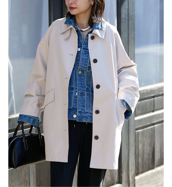 JOURNAL STANDARD「《予約》コットンステンカラーミディコート」|ステンカラーコート|グレーB