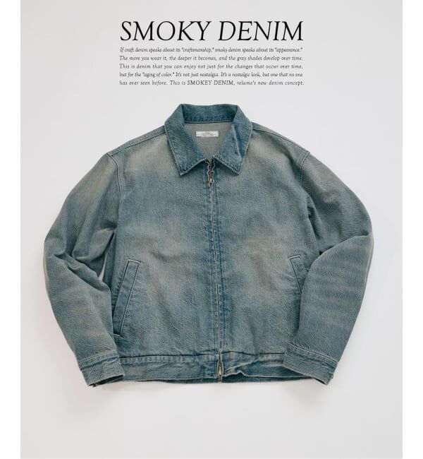 JOURNAL STANDARD relume「《予約》スモーキーデニム 11oz ジップブルゾン」|デニムジャケット|ネイビー C