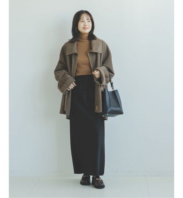 NOBLE「《追加》ナローAラインサテンスカート 2」|スカート|