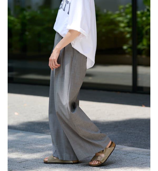 FRAMeWORK「≪WEB限定追加≫ウォッシャブルTWタックワイドパンツ」|スラックス|