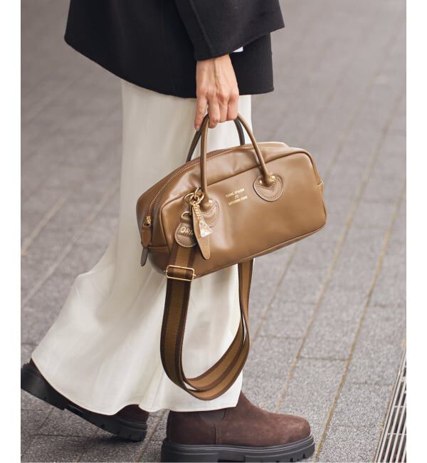 FRAMeWORK「≪追加予約≫YOUNGOLSEN /ヤングアンドオルセン 別注 CHARM WIDE BOTTLE BAG」|ショルダー・メッセンジャー|ブラウン