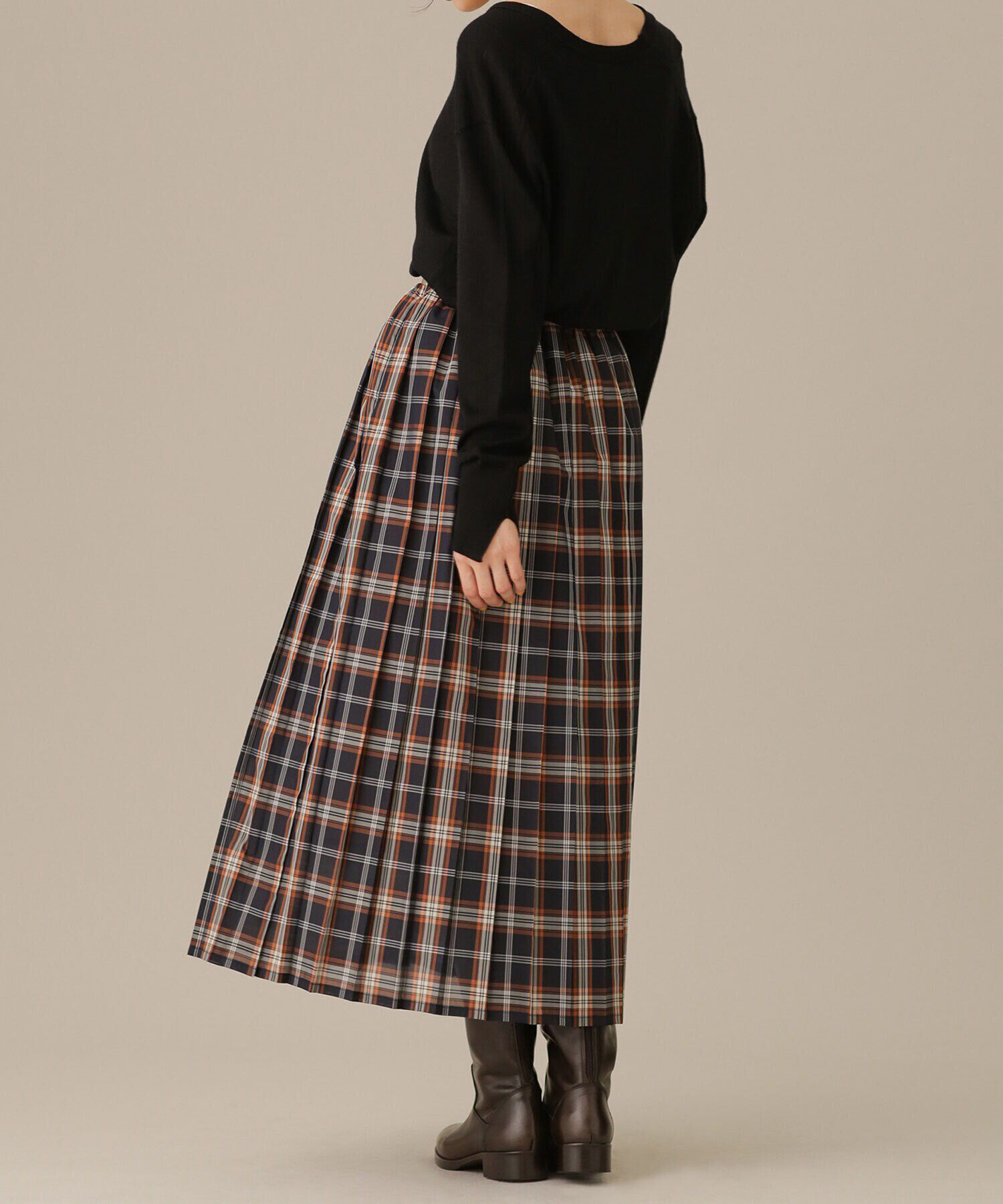 nano･universe「LB.03/オーガンジーチェックプリーツスカート」|スカート|