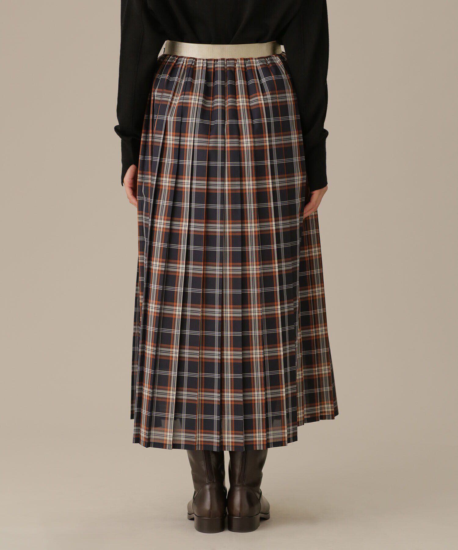 nano･universe「LB.03/オーガンジーチェックプリーツスカート」|スカート|